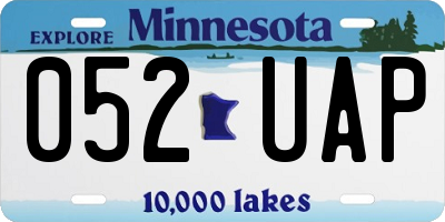 MN license plate 052UAP
