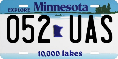MN license plate 052UAS