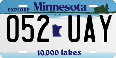 MN license plate 052UAY