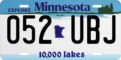 MN license plate 052UBJ