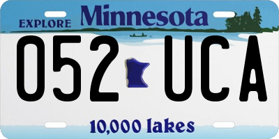MN license plate 052UCA