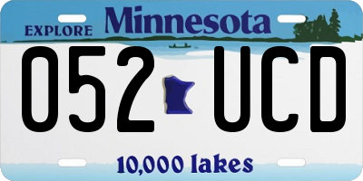 MN license plate 052UCD
