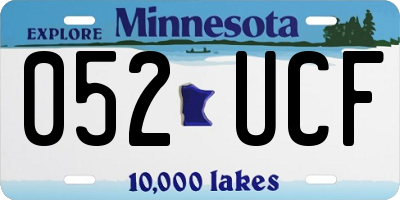 MN license plate 052UCF