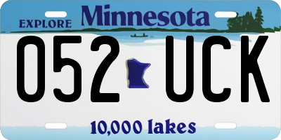 MN license plate 052UCK
