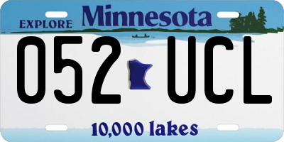MN license plate 052UCL
