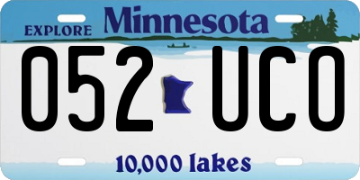 MN license plate 052UCO