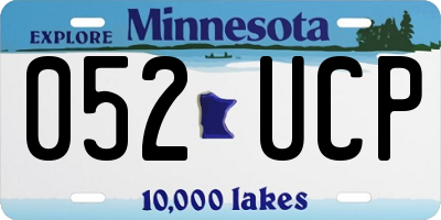 MN license plate 052UCP