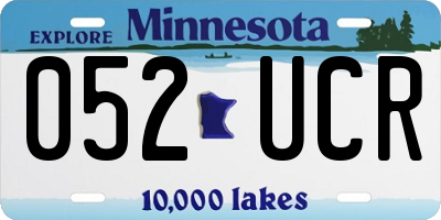 MN license plate 052UCR