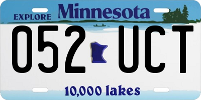 MN license plate 052UCT