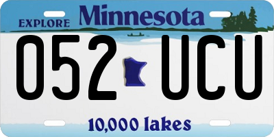 MN license plate 052UCU