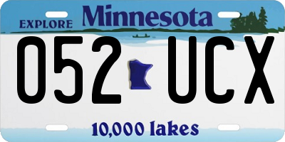 MN license plate 052UCX