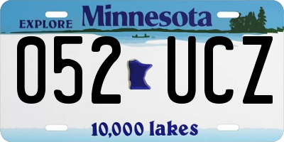 MN license plate 052UCZ