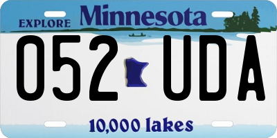MN license plate 052UDA