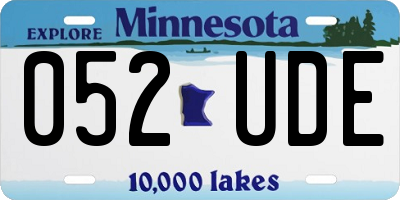 MN license plate 052UDE