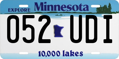 MN license plate 052UDI