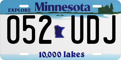 MN license plate 052UDJ