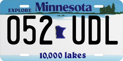 MN license plate 052UDL