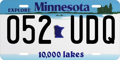 MN license plate 052UDQ
