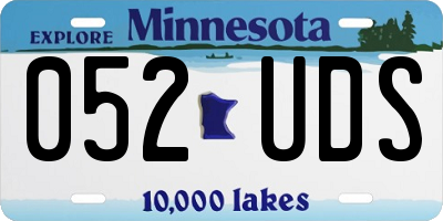 MN license plate 052UDS