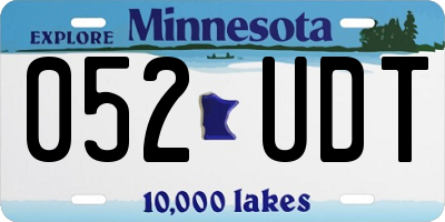 MN license plate 052UDT
