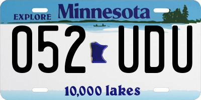 MN license plate 052UDU