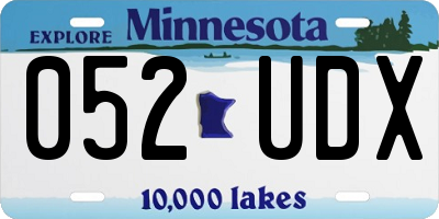 MN license plate 052UDX