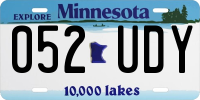 MN license plate 052UDY