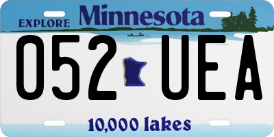 MN license plate 052UEA