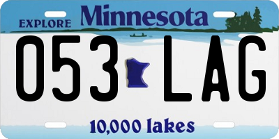 MN license plate 053LAG
