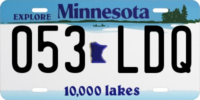 MN license plate 053LDQ