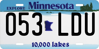 MN license plate 053LDU