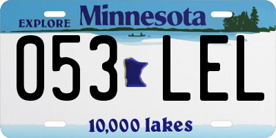 MN license plate 053LEL