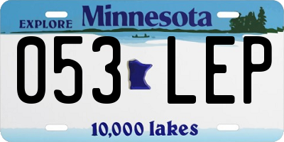 MN license plate 053LEP
