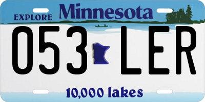 MN license plate 053LER