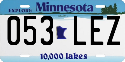 MN license plate 053LEZ