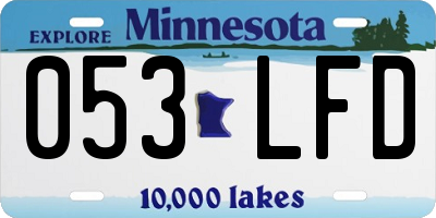 MN license plate 053LFD