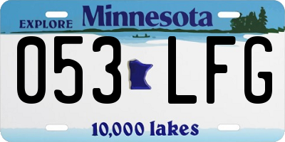MN license plate 053LFG