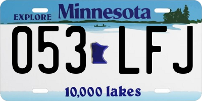 MN license plate 053LFJ