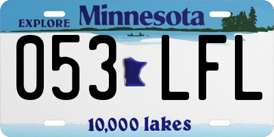 MN license plate 053LFL