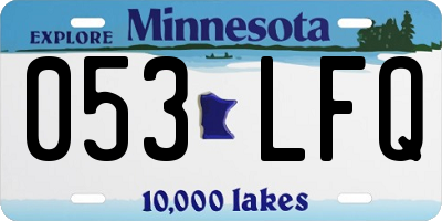 MN license plate 053LFQ