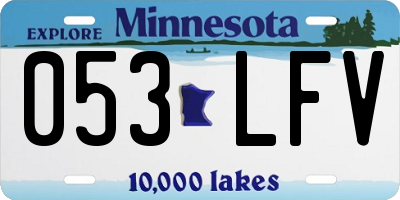 MN license plate 053LFV