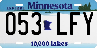 MN license plate 053LFY