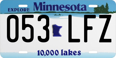 MN license plate 053LFZ
