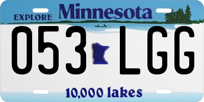 MN license plate 053LGG