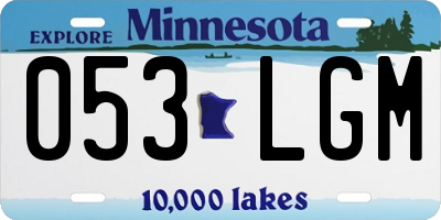 MN license plate 053LGM