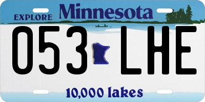 MN license plate 053LHE