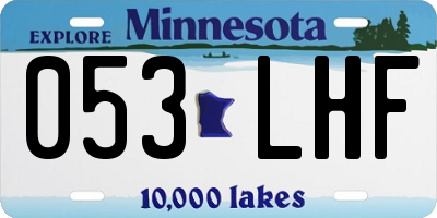 MN license plate 053LHF