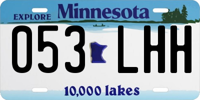 MN license plate 053LHH