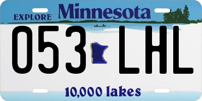 MN license plate 053LHL