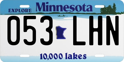 MN license plate 053LHN